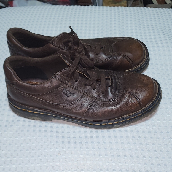 DR MARTENS VINTAGE EUC MENS SZ 9 BROWN DERBY LEATHER OXFORD SHOES - Picture 1 of 8